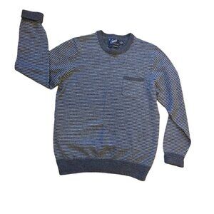 Grayers Merino Men’s Medium Gray Striped Crewneck Sweater